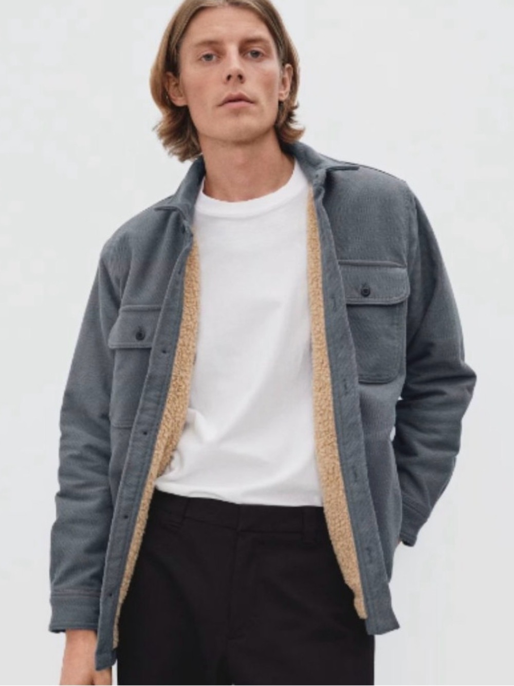Everlane The ReNew Fleece-Lined Heavyweight Overshirt